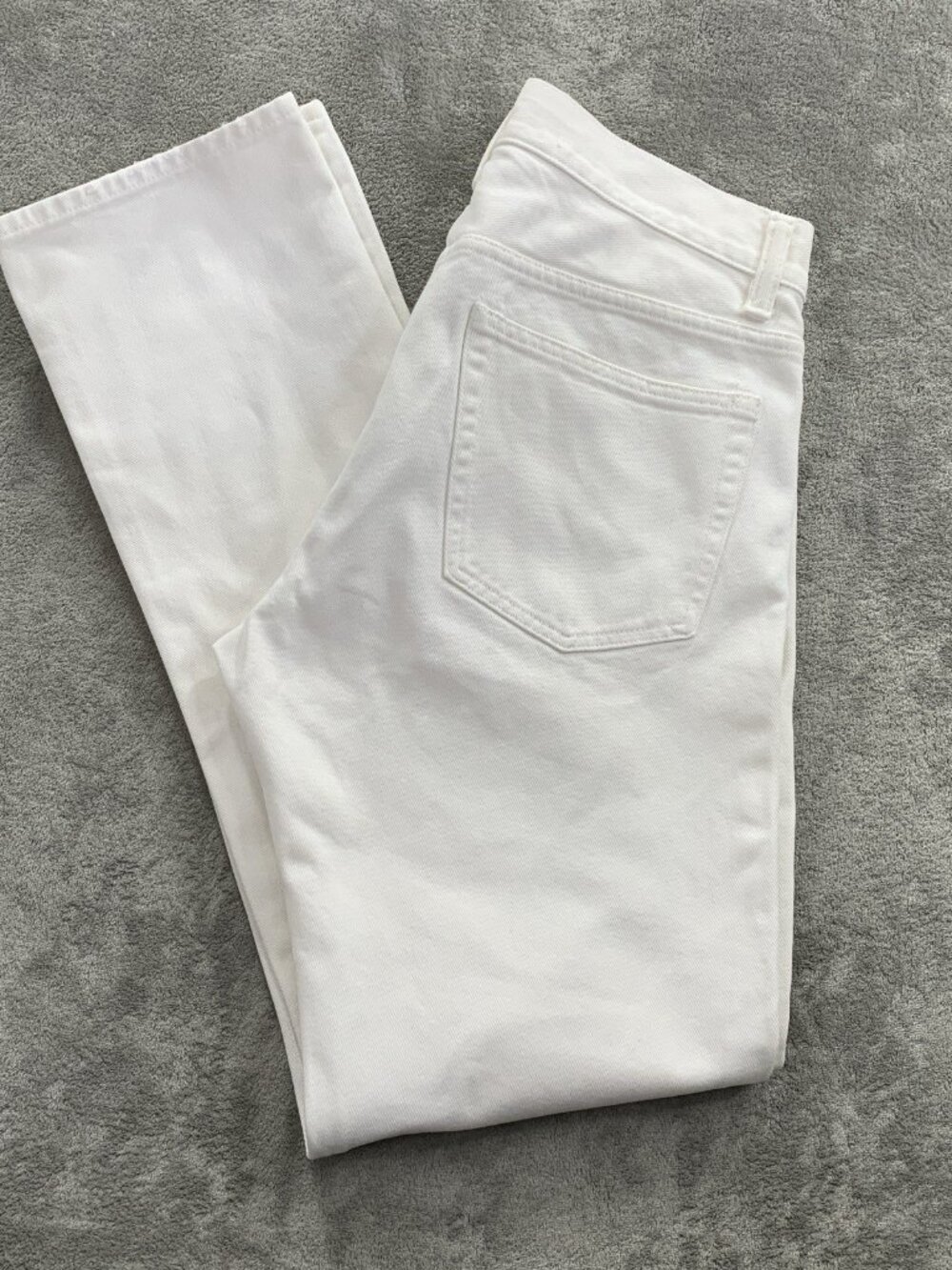 Our Legacy Jeans Mens 32x32” First Cut Worn White Straight Leg Denim Button Fly